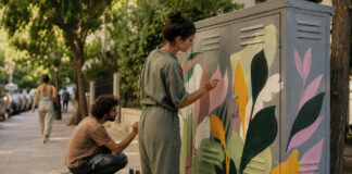 Κηφισιά: Νέα ανοικτή πρόσκληση για τέχνη στα ΚΑΦΑΟ Δύο καλλιτέχνες ζωγραφίζουν πολύχρωμα φυτικά μοτίβα σε ΚΑΦΑΟ αστικής γειτονιάς