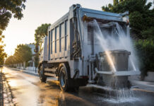 Λυκόβρυση–Πεύκη: Πλύσιμο και απολύμανση κάδων σε όλες τις γειτονιές Ειδικό δημοτικό όχημα πλένει και απολυμαίνει κάδο απορριμμάτων σε δρόμο γειτονιάς