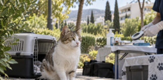 Μαρούσι: 234 στειρώσεις αδέσποτων και στόχος 700 έως το τέλος του 2026 Γάτα δίπλα σε εξοπλισμό κτηνιατρικής φροντίδας σε πράσινη γειτονιά του Αμαρουσίου