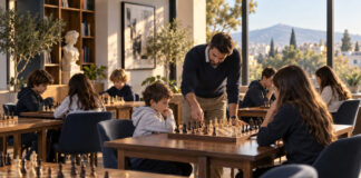 Μαρούσι: Ξεκίνησε ο νέος κύκλος μαθημάτων σκακιού για παιδιά και ενήλικες Παιδιά και ενήλικες συμμετέχουν σε οργανωμένο μάθημα σκακιού