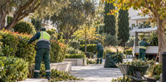 Μαρούσι: Συντήρηση πρασίνου σε Άγιο Θωμά, Πολύδροσο και Κέντρο Συνεργείο συντήρησης πρασίνου σε κοινόχρηστο χώρο αστικής γειτονιάς