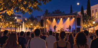 Μαρούσι: Διήμερο ARTΕΜΕΙΣ Festival με ελεύθερη είσοδο Υπαίθρια μουσική σκηνή με κοινό σε φωτισμένη αστική πλατεία