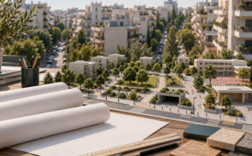 Νέα Ιωνία: Ο οδικός χάρτης έργων 39 εκατ. ευρώ έως το 2028 Μακέτα αστικής ανάπλασης με πλατεία, σχολείο και χώρους πρασίνου σε αθηναϊκή γειτονιά