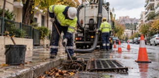 Νέα Ιωνία: Διαγωνισμός 100.000 ευρώ για φρεάτια και αγωγούς ομβρίων Δημοτικό συνεργείο καθαρίζει φρεάτιο ομβρίων σε αστικό δρόμο μετά από βροχή