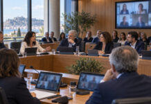 Νέα Ιωνία: Διαδικτυακά η ειδική συνεδρίαση λογοδοσίας Αίθουσα δημοτικού συμβουλίου κατά τη διάρκεια συνεδρίασης λογοδοσίας με τηλεδιάσκεψη