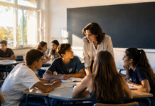 Βόρεια Αθήνα: Εγκρίθηκαν ολιγομελή τμήματα Προσανατολισμού σε 19 λύκεια Μικρή ομάδα μαθητών λυκείου εργάζεται σε φωτεινή αίθουσα με την καθοδήγηση εκπαιδευτικού