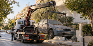 Παπάγου–Χολαργός: Δημοπρασία για την απομάκρυνση εγκαταλελειμμένων οχημάτων Γερανός απομάκρυνσης παραλαμβάνει εγκαταλελειμμένο όχημα από δημοτικό δρόμο