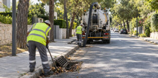 Παπάγου–Χολαργός: Καθαρισμός φρεατίων πριν από τις φθινοπωρινές βροχές Συνεργείο καθαρίζει φρεάτιο ομβρίων σε δενδροφυτεμένο δρόμο