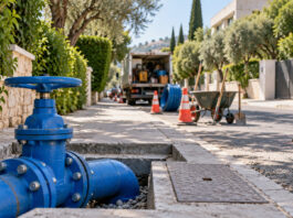 Ψυχικό: Έκτακτη διακοπή νερού έως τις 15:00 Μπλε δικλείδα ύδρευσης και εξοπλισμός τεχνικής επέμβασης σε δενδροφυτεμένο δρόμο