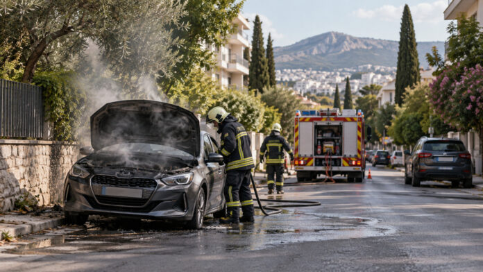 vrilissia-fotia-ich-20260909-0500-1920x1080-1 Πυροσβέστες επιχειρούν σε όχημα μετά από φωτιά σε δρόμο των βορείων προαστίων