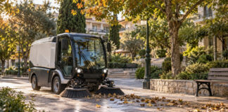 Βριλήσσια: Νέο ηλεκτρικό σάρωθρο για πλατείες και στενούς δρόμους Μικρό ηλεκτρικό σάρωθρο καθαρίζει πλατεία με δέντρα και κοινόχρηστους χώρους