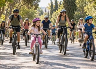 Βριλήσσια: Ποδηλατικός γύρος στις 20 Σεπτεμβρίου – Πώς δηλώνετε συμμετοχή Ποδηλάτες με κράνη σε δενδροφυτεμένο δρόμο