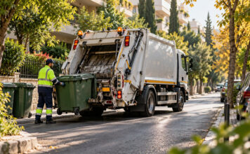 Αγία Παρασκευή: Δύο νέα ευέλικτα απορριμματοφόρα στον στόλο καθαριότητας Μικρό απορριμματοφόρο και εργαζόμενος καθαριότητας σε στενό δρόμο κατοικίας