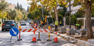 Αγία Παρασκευή: Κλειστή η Ελευθερίου Βενιζέλου 07:00–15:00 Εργασίες πεζοδρομίου με προσωρινή σήμανση και εκτροπή κυκλοφορίας σε αστικό δρόμο