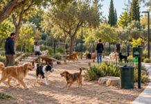 Άνω Πεύκη: Νέο οργανωμένο πάρκο σκύλων στη γειτονιά Σκύλοι παίζουν σε οργανωμένο και φωτισμένο πάρκο με τους συνοδούς τους