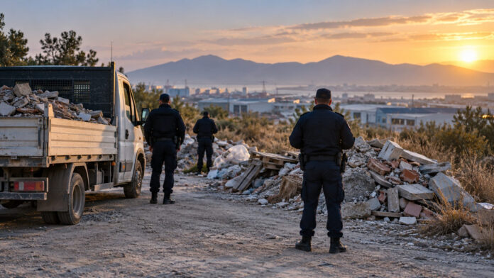 Αστυνομικός έλεγχος σε χώρο παράνομης απόρριψης στερεών αποβλήτων στην Αττική