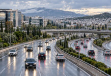 Αττική: Ομαλή η κυκλοφορία σε Κηφισίας, Κηφισό και Αττική Οδό Ομαλή ροή οχημάτων σε σύγχρονο οδικό άξονα της Αττικής μετά τη βροχή