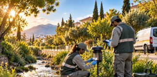 Αττική: Νέος διαγωνισμός για τη διαχείριση κουνουπιών την τριετία 2027–2029 Περιβαλλοντικό συνεργείο ελέγχει παγίδα παρακολούθησης κουνουπιών δίπλα σε αστικό ρέμα