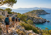Χαλάνδρι: Τρεις υπαίθριες δράσεις των «Δραπετών» τον Οκτώβριο Ομάδα πεζοπόρων ακολουθεί παραθαλάσσιο μονοπάτι με θέα σε φάρο
