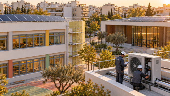 Δημοτικά κτήρια με φωτοβολταϊκά, νέα κουφώματα και σύστημα αντλίας θερμότητας
