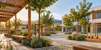 Χαλάνδρι: Σχολικό προαύλιο μετατρέπεται σε κλιματικό καταφύγιο Πράσινο σχολικό προαύλιο με δέντρα, σκίαση και διαπερατά δάπεδα