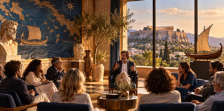 Χαλάνδρι: Τρεις ακόμη συναντήσεις για τις πολιτικές περιπέτειες του Οδυσσέα Συμμετέχοντες σε διαδραστικό σεμινάριο συζητούν γύρω από τον Οδυσσέα και τη σύγχρονη κοινωνία