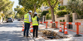 Φιλοθέη–Ψυχικό: Έως 20 Οκτωβρίου η διαβούλευση για τομές σε δρόμους και πεζοδρόμια Μηχανικοί ελέγχουν ασφαλή τομή σε πεζοδρόμιο κατοικημένης περιοχής