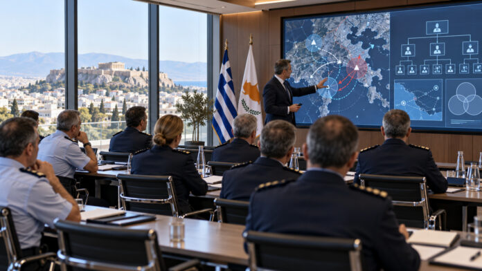 Ανώτεροι αξιωματικοί παρακολουθούν εκπαίδευση για διοίκηση και διαχείριση κρίσεων
