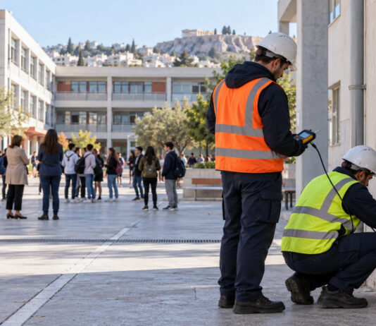 Γκράβα: Προληπτική εκκένωση σχολείων μετά από αναφορά οσμής Τεχνικοί πραγματοποιούν έλεγχο με φορητό ανιχνευτή σε σχολικό συγκρότημα μετά από προληπτική εκκένωση
