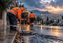 Γαλάτσι: Σε ετοιμότητα ο Δήμος για την κακοκαιρία – Καθαρίστηκαν τα φρεάτια Δημοτικά συνεργεία ελέγχουν φρεάτιο σε βρεγμένο δρόμο πριν από έντονα καιρικά φαινόμενα