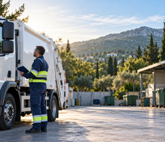 Γαλάτσι: Νέοι κύκλοι προνυμφοκτονίας στις 5 και 6 Οκτωβρίου Δημοτικό όχημα υπηρεσίας και εργαζόμενος σε οργανωμένο χώρο επιχειρήσεων πεδίου με πράσινο στο βάθος