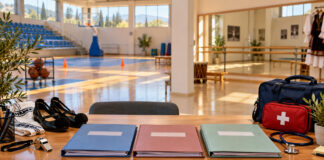 Γαλάτσι: Αιτήσεις 20–30 Οκτωβρίου για τρεις συμβάσεις έργου Φάκελοι υποψηφίων δίπλα σε εξοπλισμό παραδοσιακού χορού και πρώτων βοηθειών