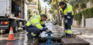 Ηράκλειο Αττικής–Μεταμόρφωση: Έκτακτες διακοπές νερού έως τις 15:00 Συνεργείο ύδρευσης ελέγχει κεντρική βάνα σε δρόμο των βορείων προαστίων