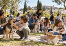 Ηράκλειο Αττικής: Ημέρα Υιοθεσίας με σκύλους, γάτες και ενημερωτικές δράσεις Οικογένειες και εθελοντές γνωρίζουν σκύλους και γάτες σε ημέρα υιοθεσίας σε αστικό πάρκο