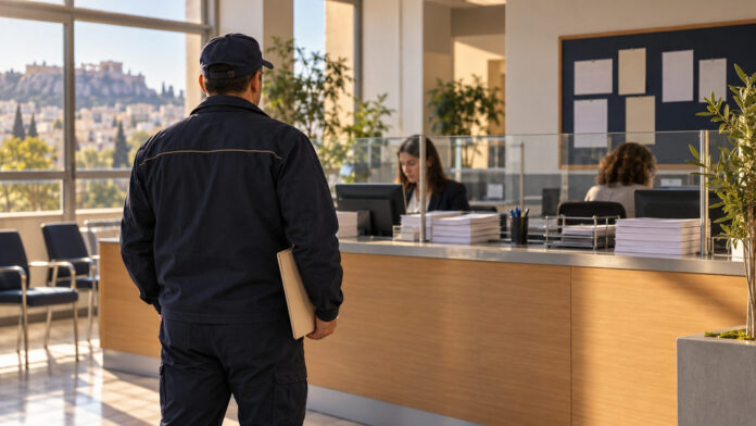 Θεατρική σκηνή και κοινό σε φωτισμένο δημοτικό πολιτιστικό χώρο