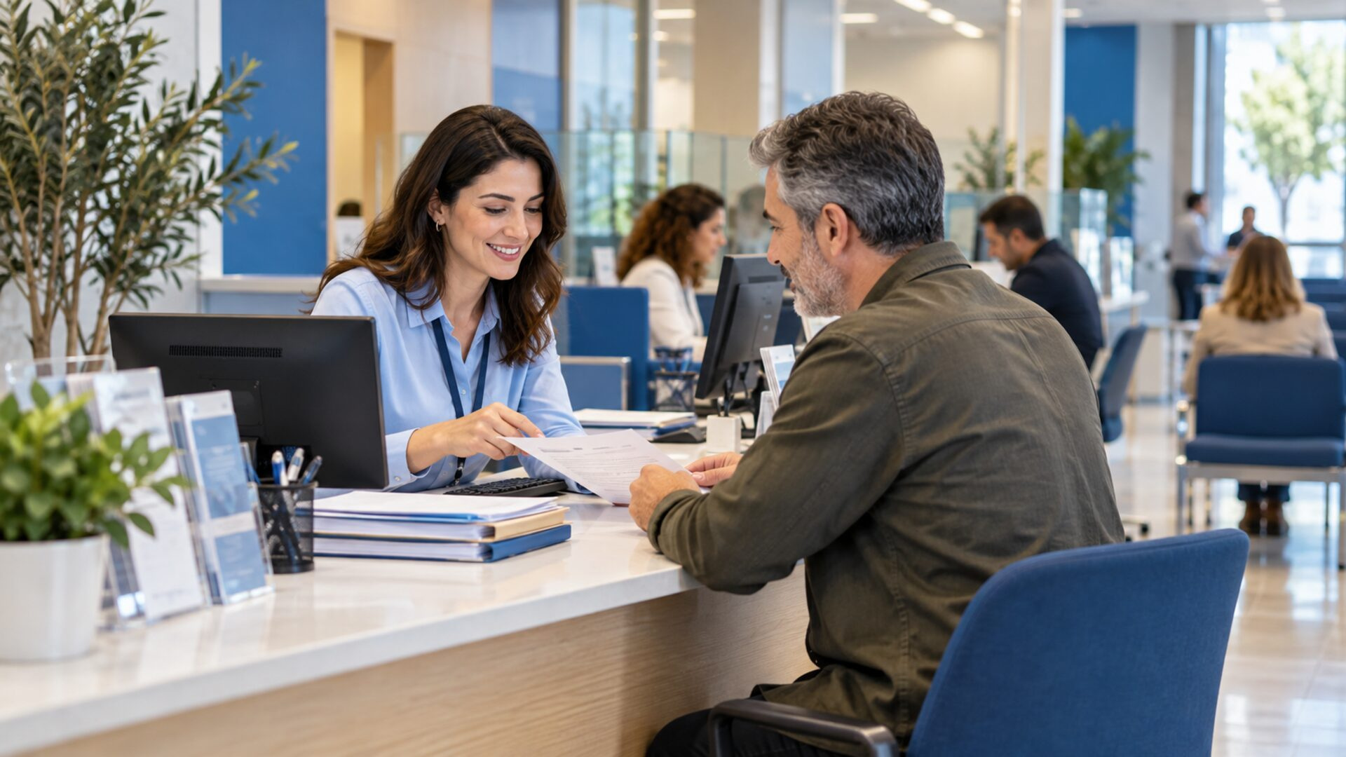 Πολίτης εξυπηρετείται σε σύγχρονο και προσβάσιμο Κέντρο Εξυπηρέτησης Πολιτών