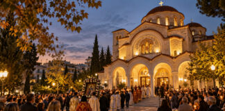 Κηφισιά: Το πρόγραμμα του πρώτου επίσημου εορτασμού του πολιούχου Βραδινή θρησκευτική πομπή μπροστά από φωτισμένο ορθόδοξο ναό