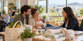 Κηφισιά: Ενίσχυση έως 3.000 ευρώ για οικογένειες με νέο παιδί Νέοι γονείς με βρέφος ενημερώνονται για κοινωνικές παροχές σε σύγχρονο δημοτικό χώρο