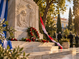 Κηφισιά: Τιμή στους 145 Έλληνες Αιγυπτιώτες πεσόντες του Β΄ Παγκοσμίου Πολέμου Μνημείο με κόκκινα τριαντάφυλλα σε τελετή ιστορικής μνήμης