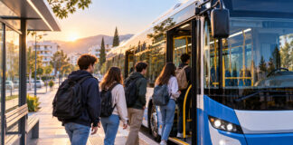 Μαρούσι: Δωρεάν λεωφορείο φοιτητών προς Ζωγράφου από 19 Οκτωβρίου Φοιτητές επιβιβάζονται σε δημοτικό λεωφορείο νωρίς το πρωί
