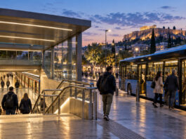 Γραμμή 3: Στις 21:40 κλείνουν έξι σταθμοί – Πώς λειτουργεί η Χ20 Επιβάτες μετακινούνται ανάμεσα σε σταθμό μετρό και προσωρινή λεωφορειακή σύνδεση το βράδυ