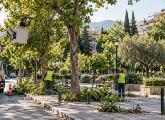 Νέα Ιωνία: Σχέδιο φροντίδας για 22.000 δέντρα και ενίσχυση της Υπηρεσίας Πρασίνου Δημοτικό συνεργείο φροντίζει ώριμα δέντρα σε αστική πλατεία