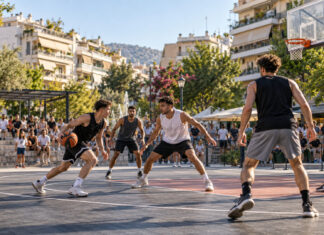 Νέα Ιωνία: Συνεχίζεται σήμερα το τουρνουά μπάσκετ 3×3 Αγώνας μπάσκετ 3×3 σε ανοιχτό γήπεδο αστικής γειτονιάς με θεατές