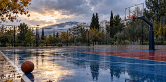 Νέα Ιωνία: Αναβλήθηκαν λόγω καιρού τα εγκαίνια του γηπέδου στην Αγία Αναστασία Ανακατασκευασμένο ανοιχτό γήπεδο μπάσκετ με βρεγμένο αγωνιστικό χώρο μετά τη βροχή