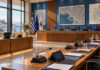 Νέα Ιωνία: 22 θέματα στη Δημοτική Επιτροπή της 13ης Οκτωβρίου Αίθουσα συνεδριάσεων δημοτικής επιτροπής με φακέλους και σχέδια πόλης