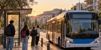 Νέα Ιωνία: Καθημερινό φοιτητικό λεωφορείο προς Ζωγράφου και Πανεπιστημίου Φοιτητές με σακίδια περιμένουν αστικό λεωφορείο νωρίς το πρωί