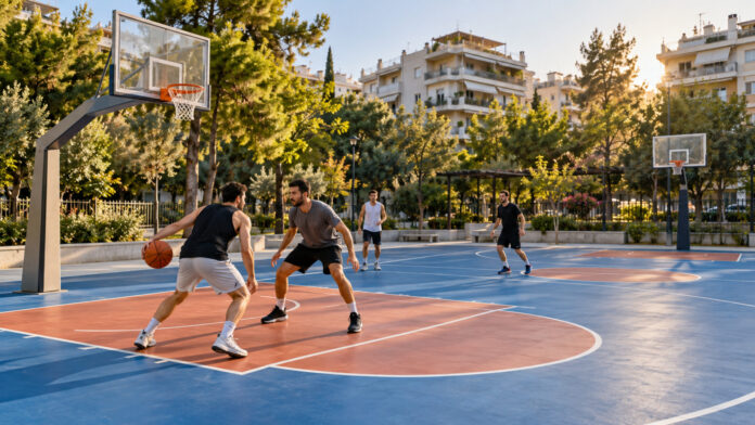 nea-ionia-gipedo-basket-agia-anastasia-20261015-1930-1920x1080-1 Ανακατασκευασμένο ανοιχτό γήπεδο μπάσκετ σε αστική πλατεία με αθλητές στην προπόνηση