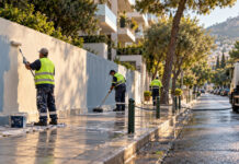 Νέο Ψυχικό: Σύλληψη μετά τους βανδαλισμούς στην 25ης Μαρτίου Συνεργείο καθαρίζει πεζοδρόμιο και αποκαθιστά τοίχο σε αστικό δρόμο