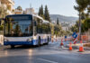 ΟΑΣΑ: Εκτροπή της γραμμής 870 στα Μέγαρα από 19 Οκτωβρίου Αστικό λεωφορείο κινείται δίπλα σε προσωρινή κυκλοφοριακή εκτροπή