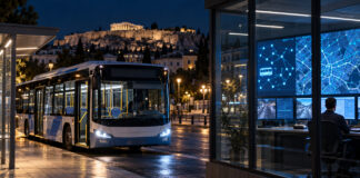 ΟΑΣΑ: Διακοπή τηλεματικής για αναβάθμιση τη νύχτα 22 προς 23 Οκτωβρίου Λεωφορείο τη νύχτα δίπλα σε κέντρο ελέγχου τηλεματικής αστικών συγκοινωνιών